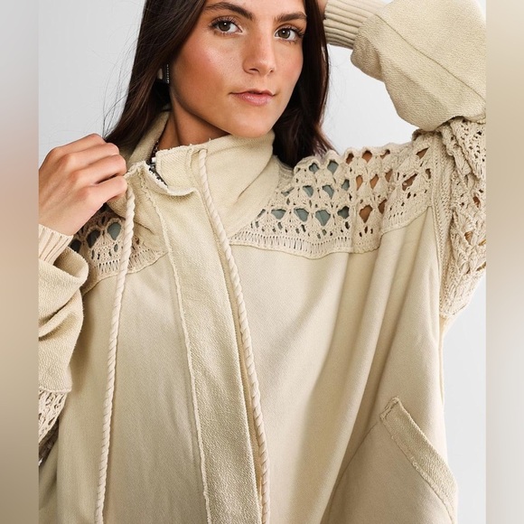 NWOT Free People Dune Bug Crochet Cardigan - Picture 5 of 15